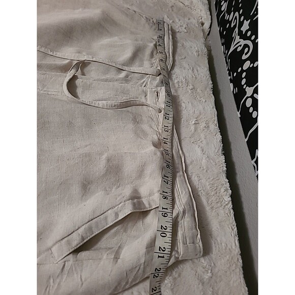 Cubavera Mens Size XXL 44 46 Beige Oatmeal Wide Leg Drawstring Linen Blend Pants - Picture 9 of 10